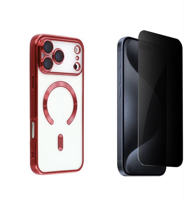 Husa Wireless Luxury + Folie Sticla Iphone 17/17 AIR/17 PRO/17 PRO MAX