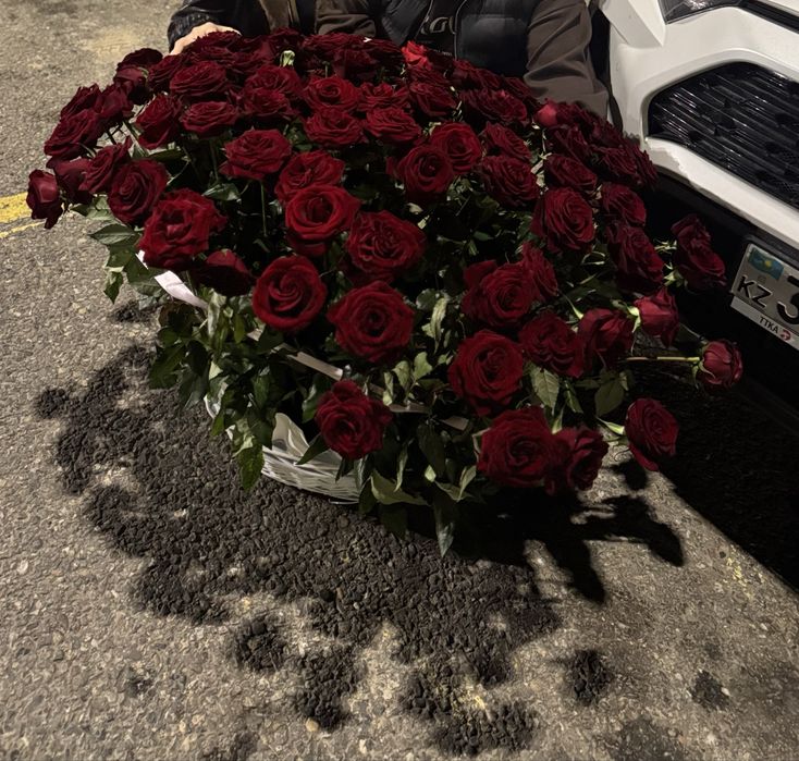 101 роза , свежий букет