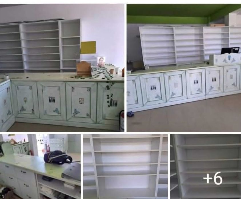 Vând mobilă albă cu inserții florale, foarte frumoasă