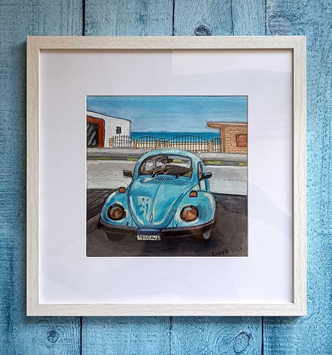 Картина в раме "Фольксваген жук"