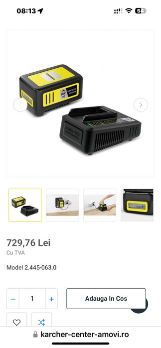 Karcher baterie acumulator 18V  5 amperi plus incarcator