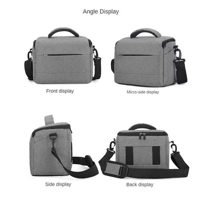 Чанта за фотоапарат и обективи – черна / сива – Canon, Nikon, Sony