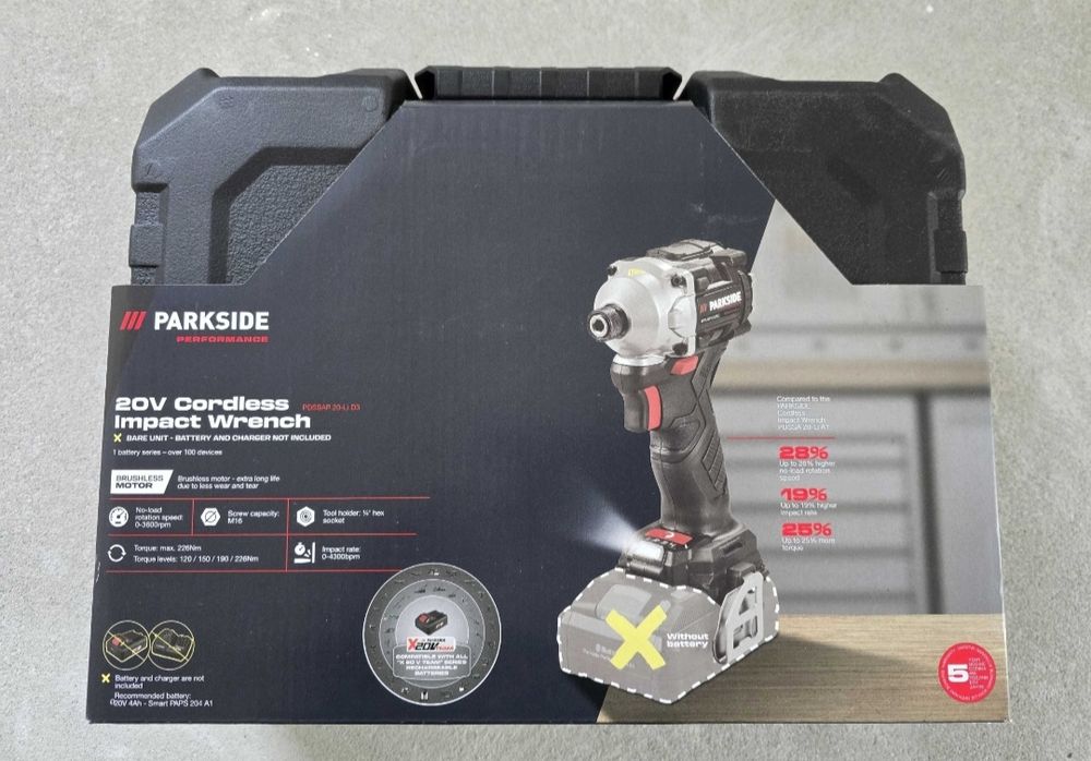 Pistol impact Parkside Performance 226 Nm