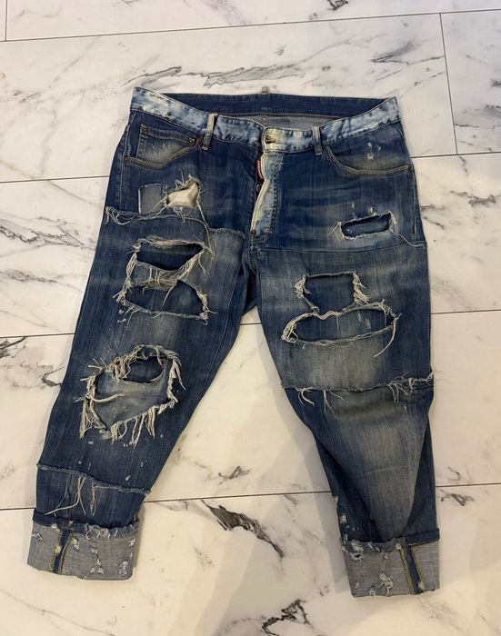Dsquared Distressed Slack Fit Jeans