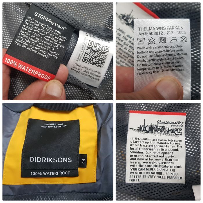 Geaca nouă DIDRIKSONS Thelma Parka 6 100% Waterproof StormSystem nr 44