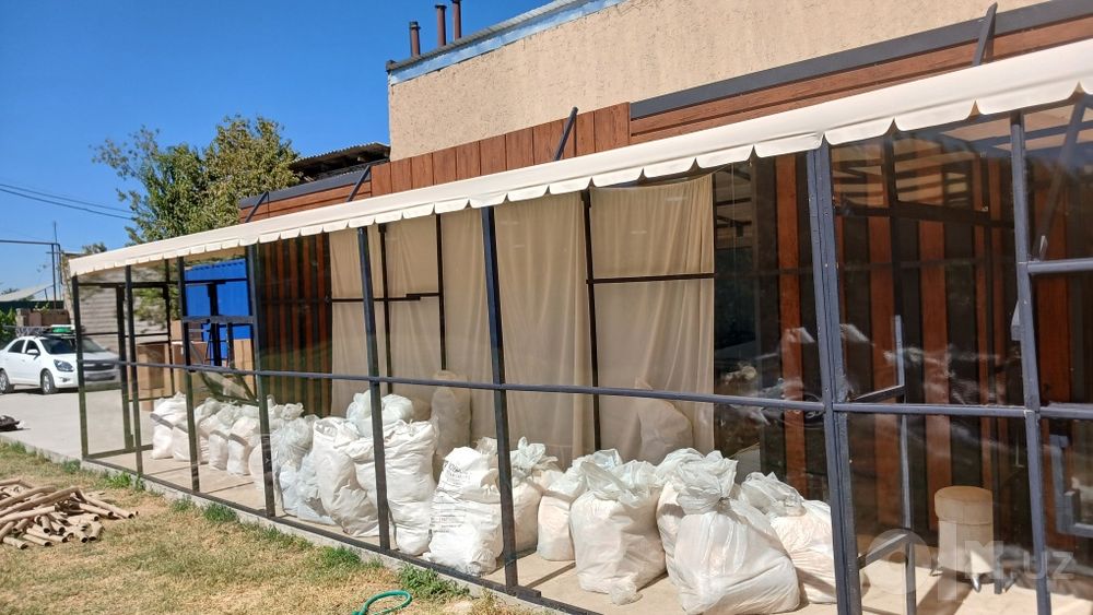 Baner tent prazirashni kapsula soya setka ustanovka qilamiz