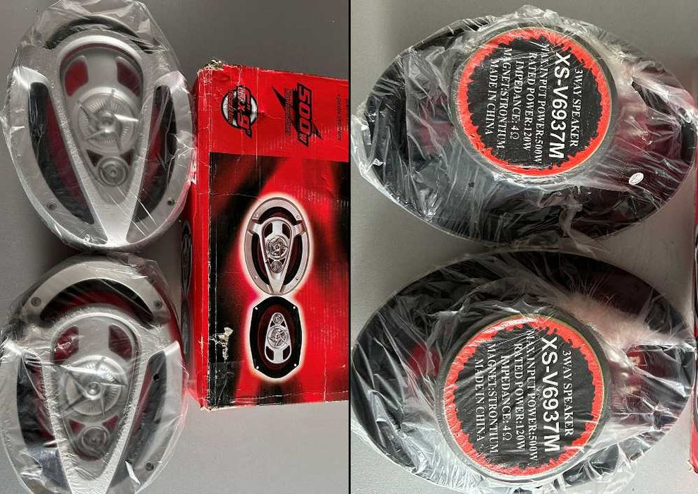 Statie amplificare MNC si difuzoare auto cu 3 cai