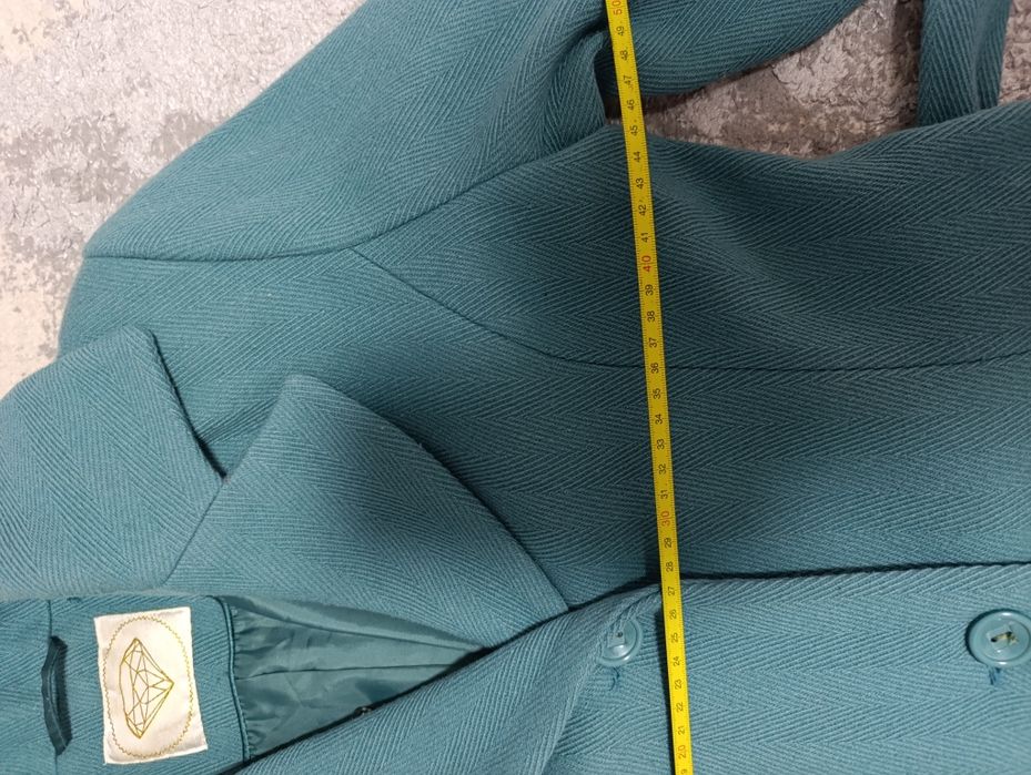 Palton verde turcoaz