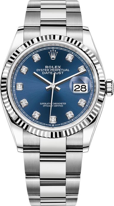 Часовник Rolex Datejust ll 36 Steel & White Gold Blue Diamond Dial
