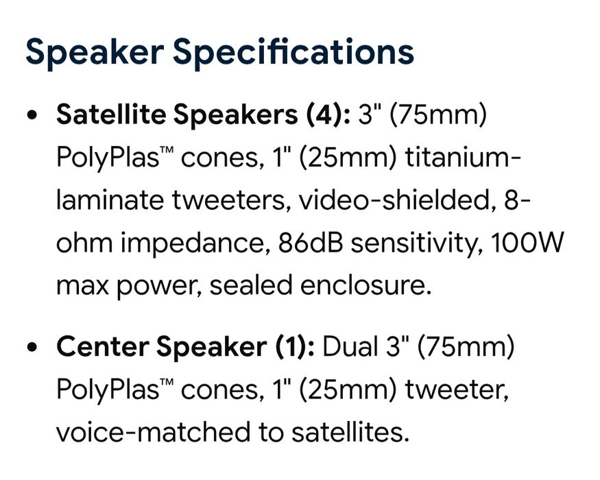 JBL - център + 4 сателитни колонки.