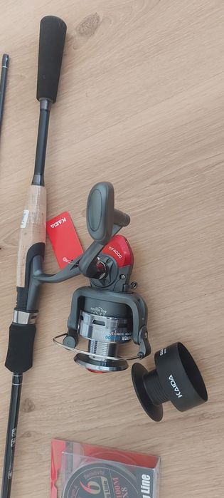 Оферта! Нов спининг к-т от карбонова въдица с макара влакно и примамки