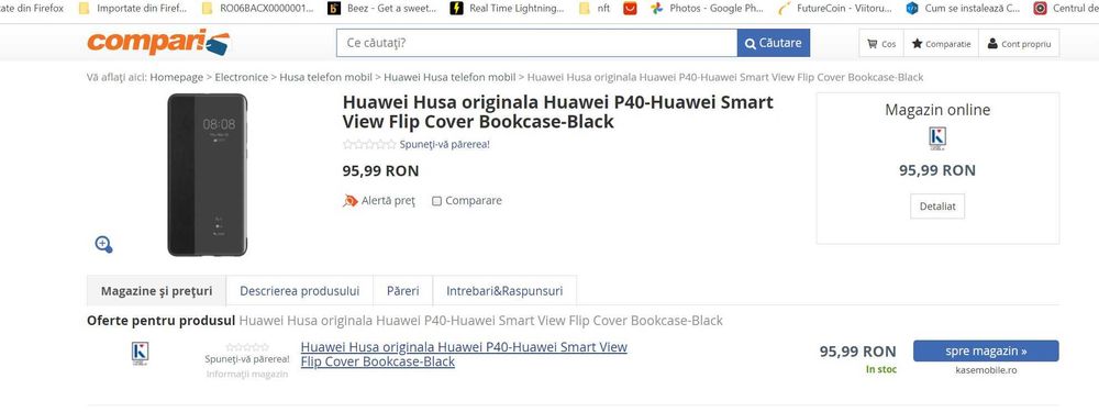 Husa  activa Huawei P40 Originala Smart View Flip Cover  Noua Sigilata