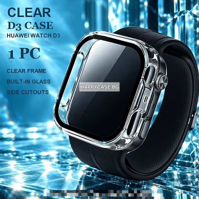 Huawei Watch D3 / 360° Твърд пластмасов кейс с вграден протектор за екран