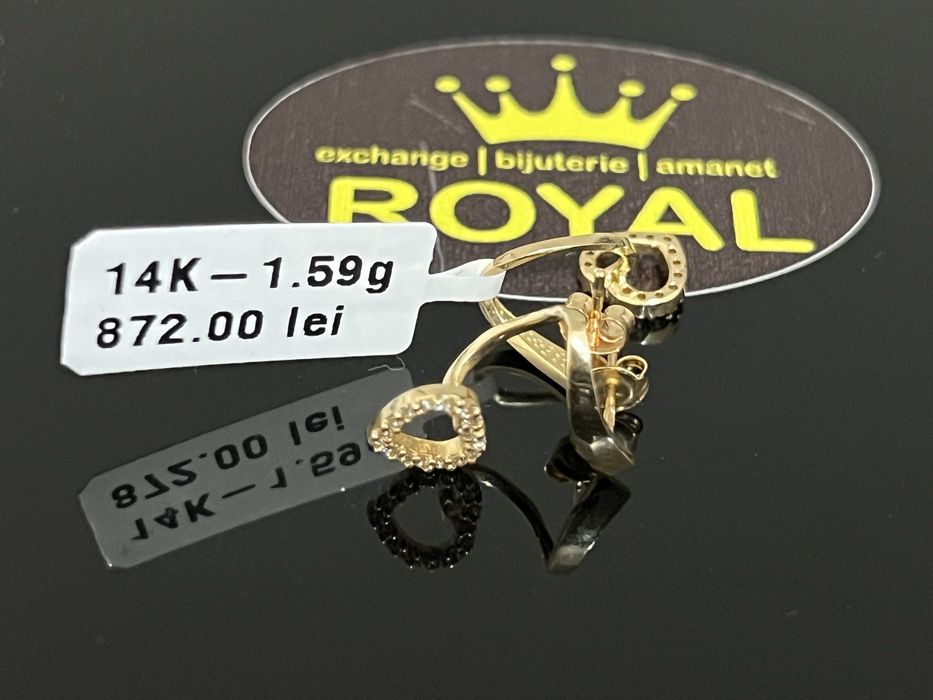 Bijuteria Royal CB : Cercei aur 14K  1,59 grame