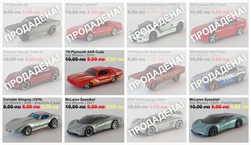 Метални колички 1:64 от колекция Hot Wheels Premium HW отворени