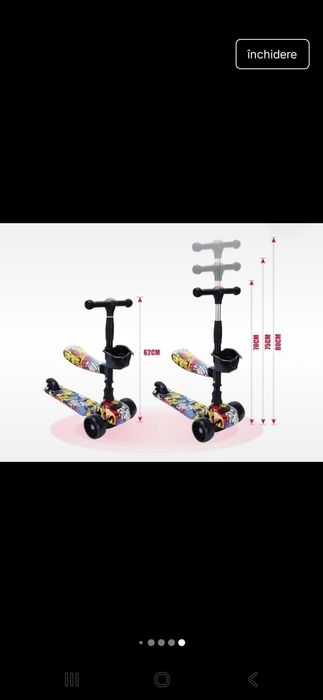 Trotineta 2 in 1 copiii