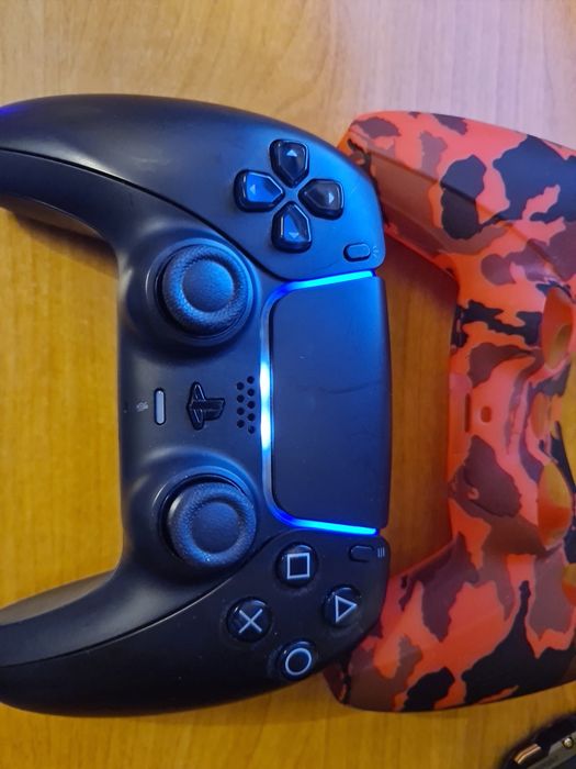 Controller ps5 dualsense negru/ joystick ps5 + husa
