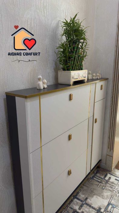 Узкий шкаф для обуви Обувница в прихожую этажерка обувной шкаф Лофт