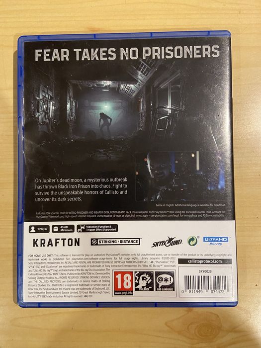 Игра За PS5 The Callisto Protocol