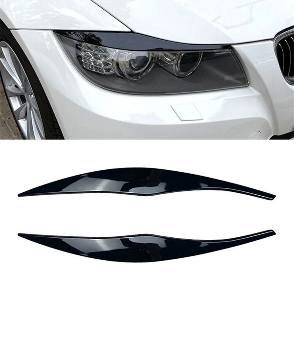 Ornamente / Pleoape Faruri BMW E90 Non-Facelift – Negru Lucios