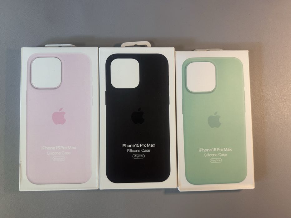 Промоция!Силиконов калъф iPhone Silicone 15/15Pro/15 Pro Max MagSafe