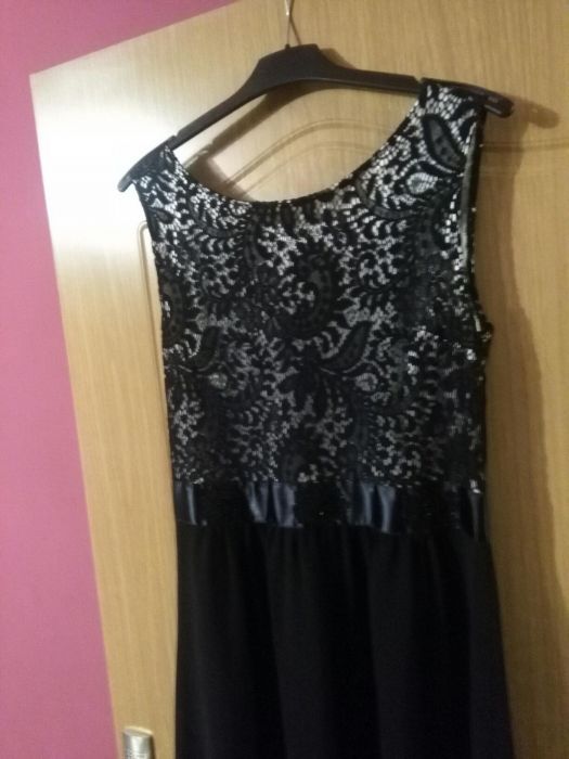 Rochie neagra, lunga, de ocazie, noua, marimea XL