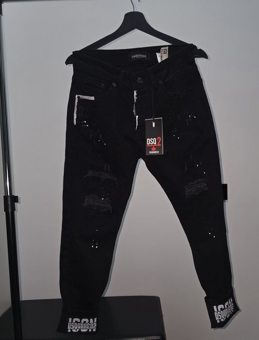 Blugi negri de bărbați Icon dsquared2