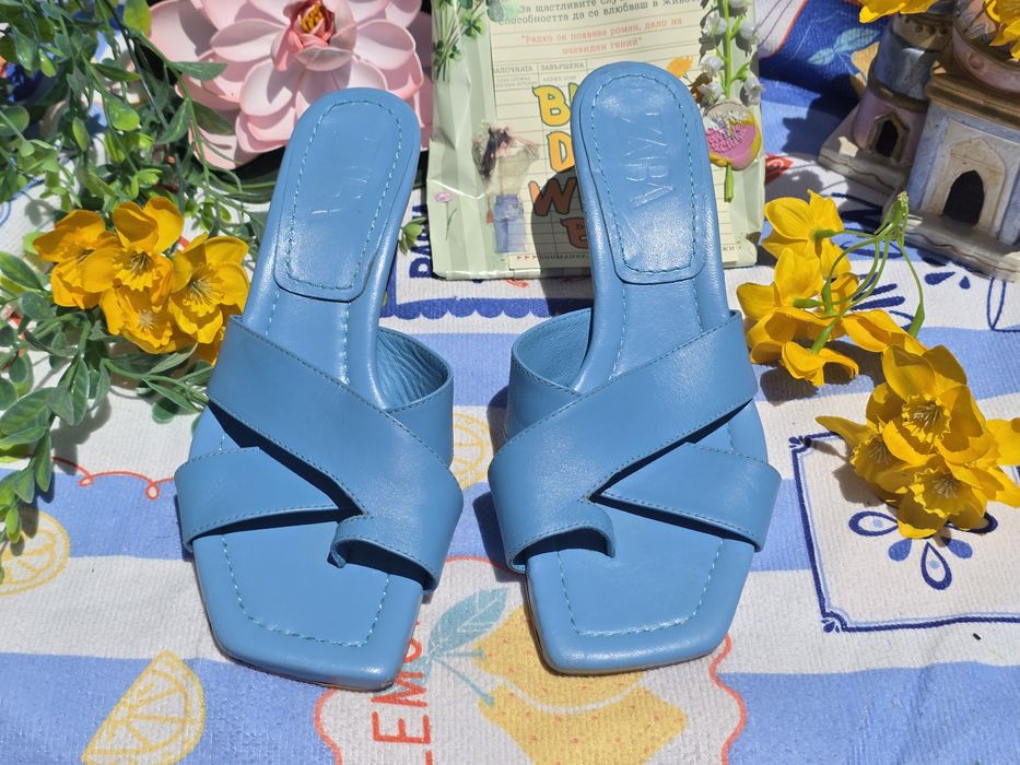 Zara елегантни сандали естествена кожа N39