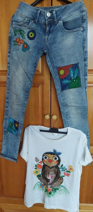 Комплект дънки и блуза