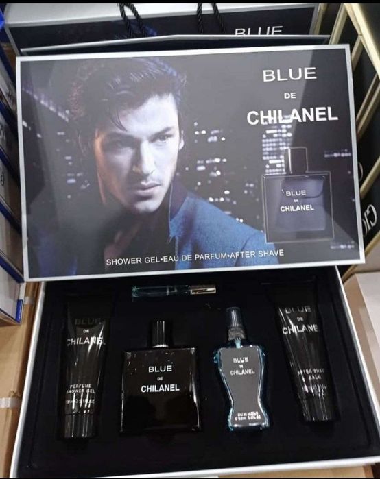 Blue De Chilanel atiri va kremi 5 tasi  1 ta to'plamda