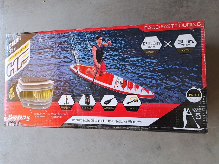 Hydro-Force Fastblast 3Tech 12'6'' SUP дъска - червена