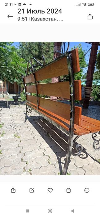 Скамейка кованая