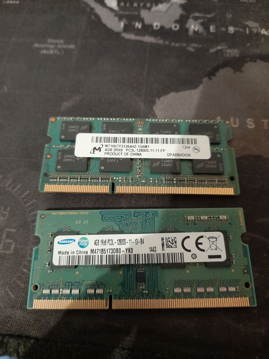 8GB DDR3 1600MHZ Micron/Samsung 2X4GB