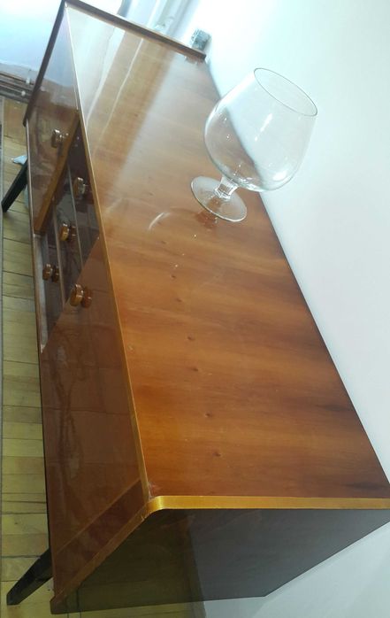 Corp mobilier tip Bufet; Servanta Vintage cu sertare si usi; anii 1970