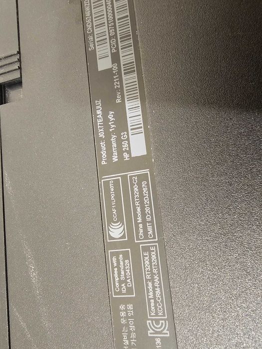 HP 250 G3 TPN-C117 Intel I3 generatia 4a 4gb ram