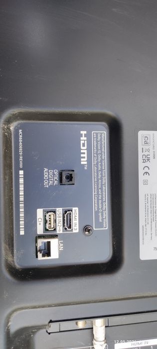 Телевизор  LG 75UR78003LK 75” 4K Smart TV – за части / спукан дисплей / в гаранция

Продавам телевизор LG 75UR78003LK 75 инча, произведен януари 2025