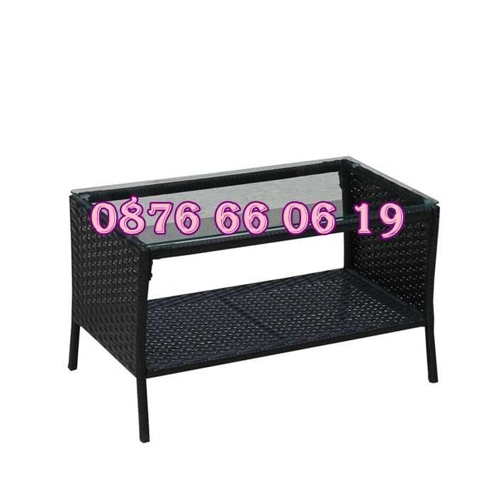 Градински ратанов комплект 4 части /маса, диван и 2 фотьойла/