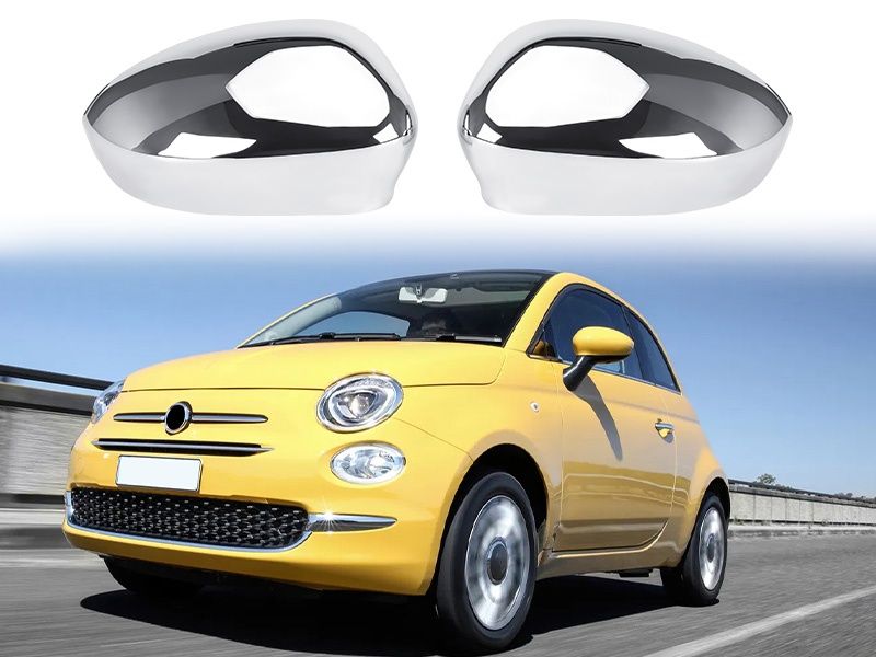 Хромирани капаци за странични огледала за Fiat 500 (2007-2023) – 2 бр.