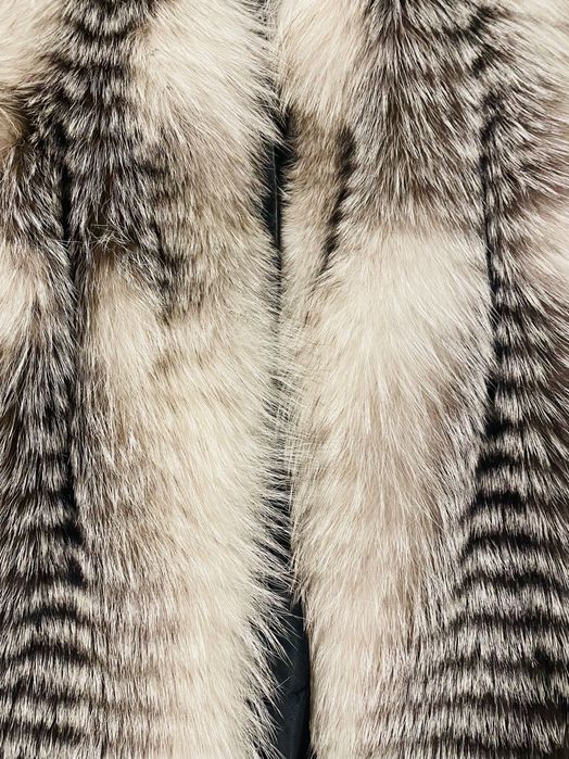 Vesta blana vulpe argintie S-M