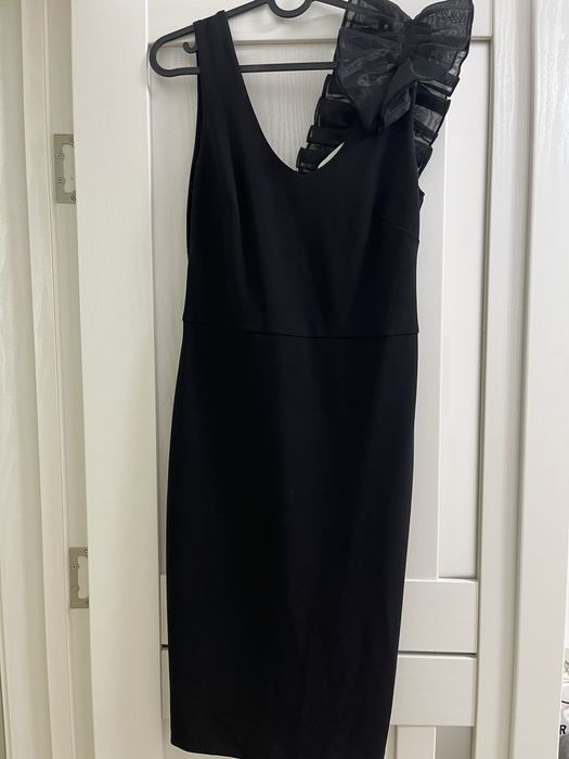 Черна официална бандажна рокля
