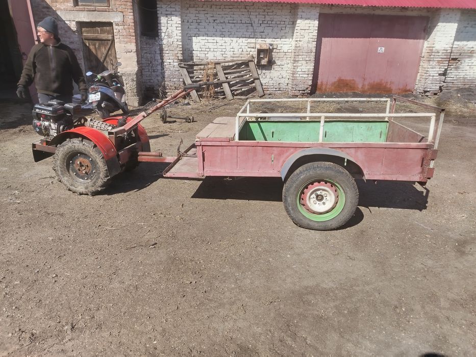 Мотоблок-тягач с прицепом
