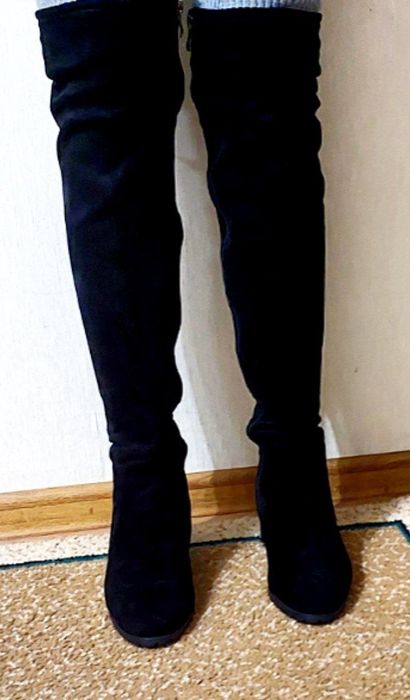 Сапоги замшевые новые