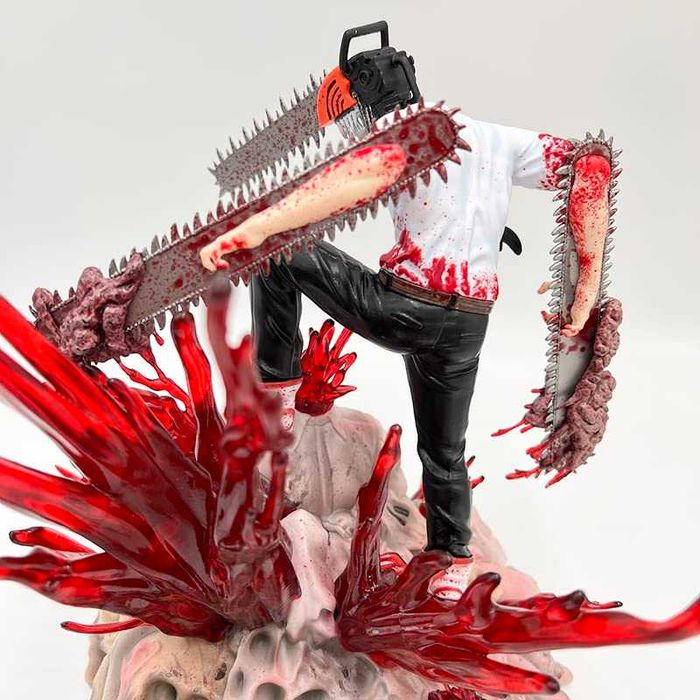 Figurină Anime Chainsaw Man – Denji & Pochita, 27 cm