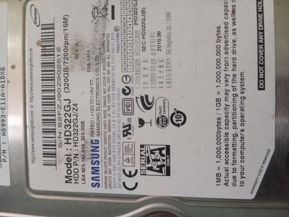 Продам HDD на 320гб