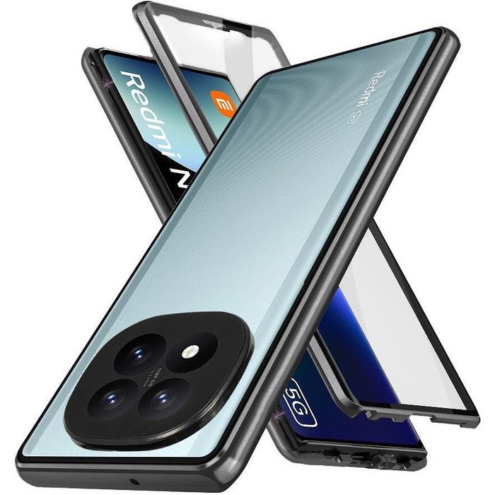 Двоен магнитен кейс за xiaomi redmi note 14 pro+ plus 5g със защита на