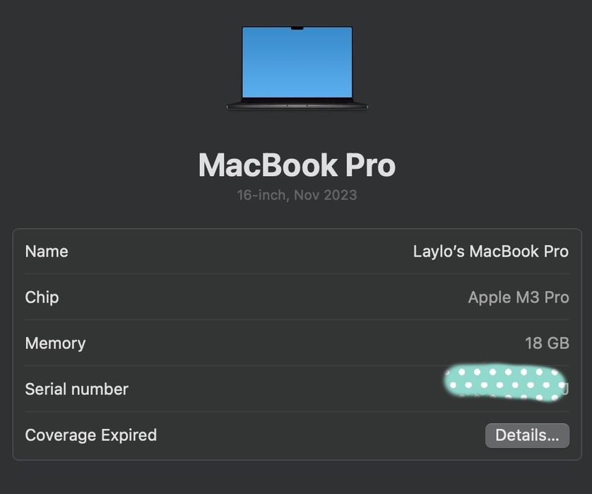 MacBook Pro 16-inch (M3 Pro) – Ideal holatda