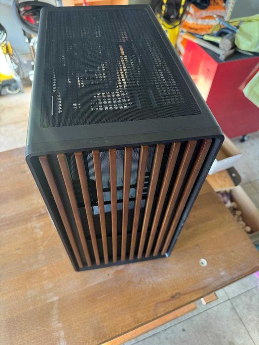 Mini Tower, Fara sursa, mATX/mITX, Negru/Maro
