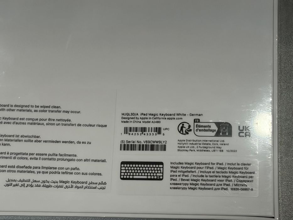 Husa Tastatura Apple Magic Keyboard Ipad Pro 12.9,(5th),White,noua