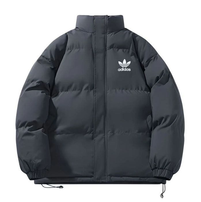 Куртка для зимы Adidas черного, белого и серого цвета