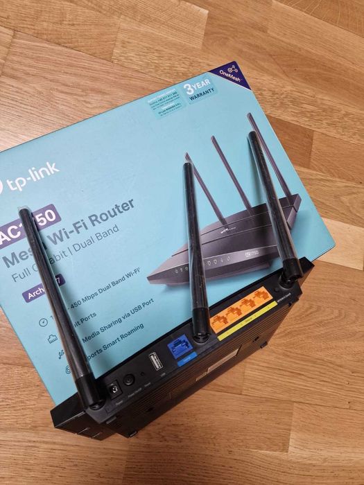 Router wireless Gigabit Dual Band TP-Link ARCHER C7, 5 porturi, AC1750